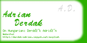 adrian derdak business card